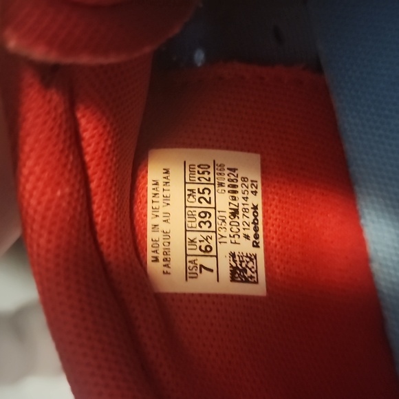 Reebok Classic Leather Legacy "Core Black/Vector Red/Always Blue" Men's Size 7 - Picture 5 of 5